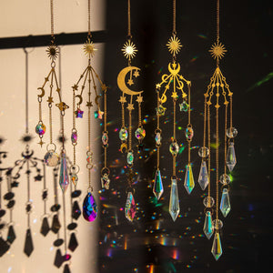 Rasmun Galaxy Crystal Sun Catcher – Sparkling Lighting Wind Chime Pendant for Home