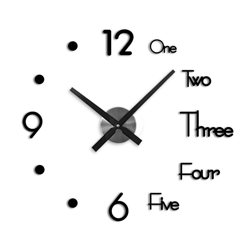 Rasmun DIY European Style Perforated Wall Clock – Modern Acrylic Wall Sticker Clock for Living Room, Bedroom, Office Decor