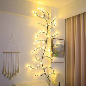 Rasmun LED Vine Garland Lights – 8FT Flexible DIY Willow Branch Light for Wall, Room, Wedding, Party & Holiday Decor