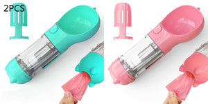 Rasmun Portable Pet Water Bottle with Food Box & Garbage Bag