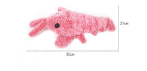 Rasmun Electric Jumping Shrimp Cat | USB Plush Lobster