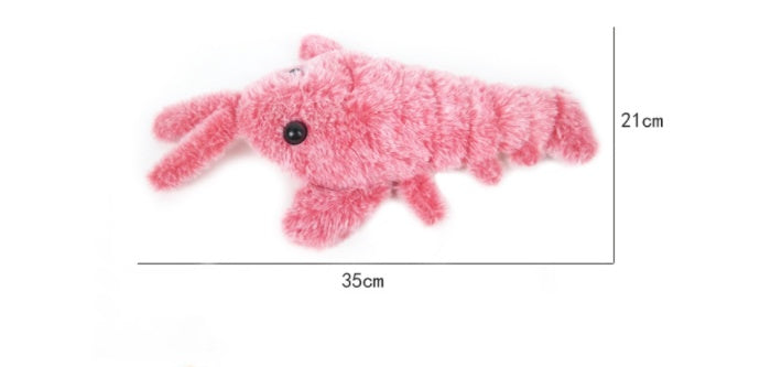 Rasmun Electric Jumping Shrimp Cat | USB Plush Lobster