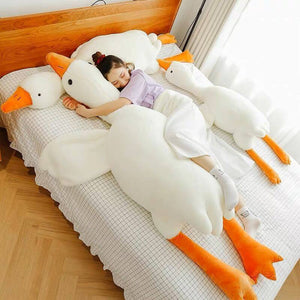 Rasmun Cute Big White Geese Pillow Plush Toy – Soft Hugging Plush