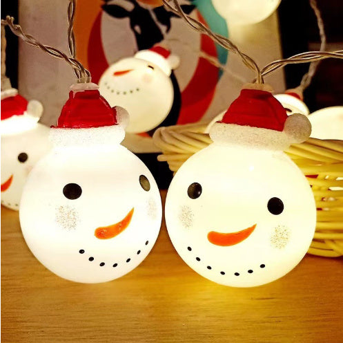 Rasmun Snowman String Lights – Christmas Decoration LED Fairy Lights with Battery, USB, or Remote Control