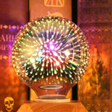 Rasmun 3D Fireworks LED Light Bulb – E27 Decorative Glass Christmas Light for Home, Tree & Holiday Décor – Multiple Festive Shapes