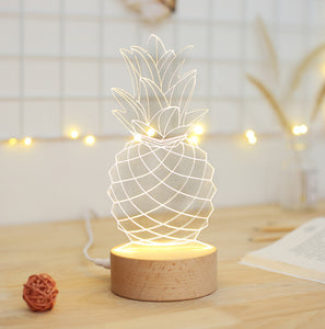 Rasmun Pineapple Bedside Table Lamp – USB Powered Cartoon Night Light