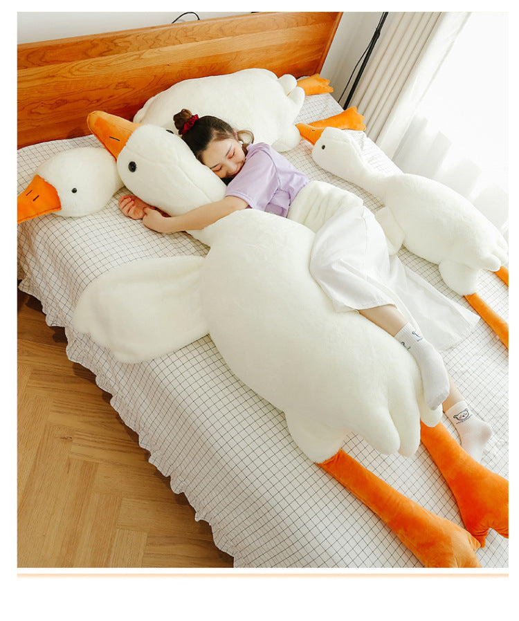 Rasmun Cute Big White Geese Pillow Plush Toy – Soft Hugging Plush