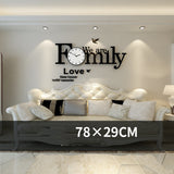 Rasmun Fashion Luxury Wall Clock – European Style Acrylic Wall Décor with English Stickers, Battery Powered for Living Room, Bedroom & Office