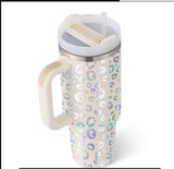 Rasmun 40 Oz Insulated Tumbler with Handle & Straw – Spill Proof