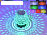 Rasmun Diamond Crystal LED Touch Table Lamp – USB Rechargeable Night Light with Dimmable Colors for Bedroom, Wedding & Restaurant Decor