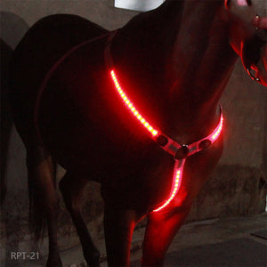 Rasmun Rechargeable Equestrian LED Light Strip – Reflective Night Riding Safety Harness for Horse Shows