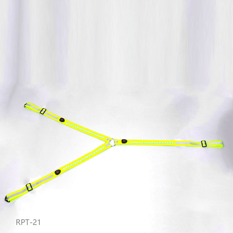 Rasmun Rechargeable Equestrian LED Light Strip – Reflective Night Riding Safety Harness for Horse Shows