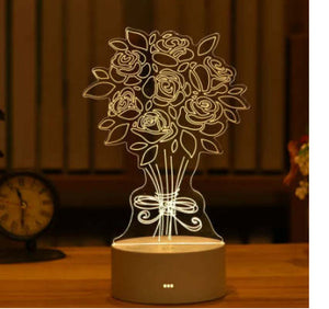 Rasmun 3D Acrylic USB LED Night Light – Neon Sign Lamp