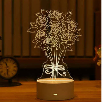 Rasmun 3D Acrylic USB LED Night Light – Neon Sign Lamp