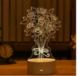 Rasmun 3D Acrylic USB LED Night Light – Neon Sign Lamp