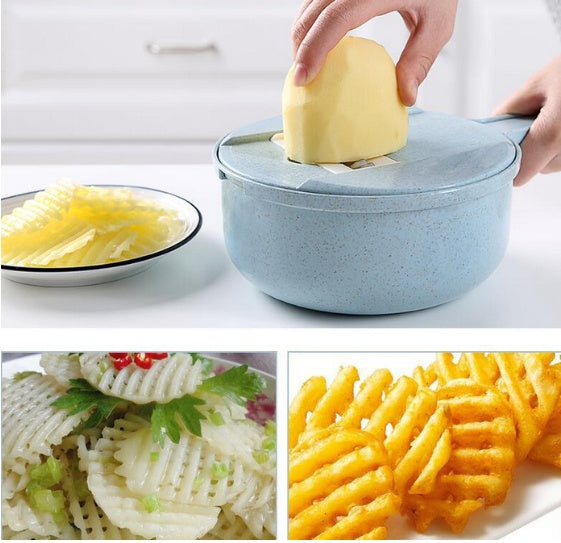 Rasmun 8-in-1 Mandoline Slicer Multi-Function Vegetable Cutter