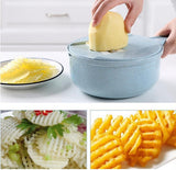 Rasmun 8-in-1 Mandoline Slicer Multi-Function Vegetable Cutter