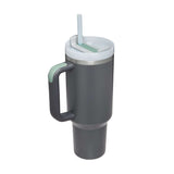 Rasmun 40 Oz Insulated Tumbler with Handle & Straw – Spill Proof