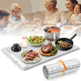 Rasmun Foldable Food Warming Mat – Electric Warming Tray with Graphene Heating, 3 Temp Settings, Touch Control, Portable Hotplate