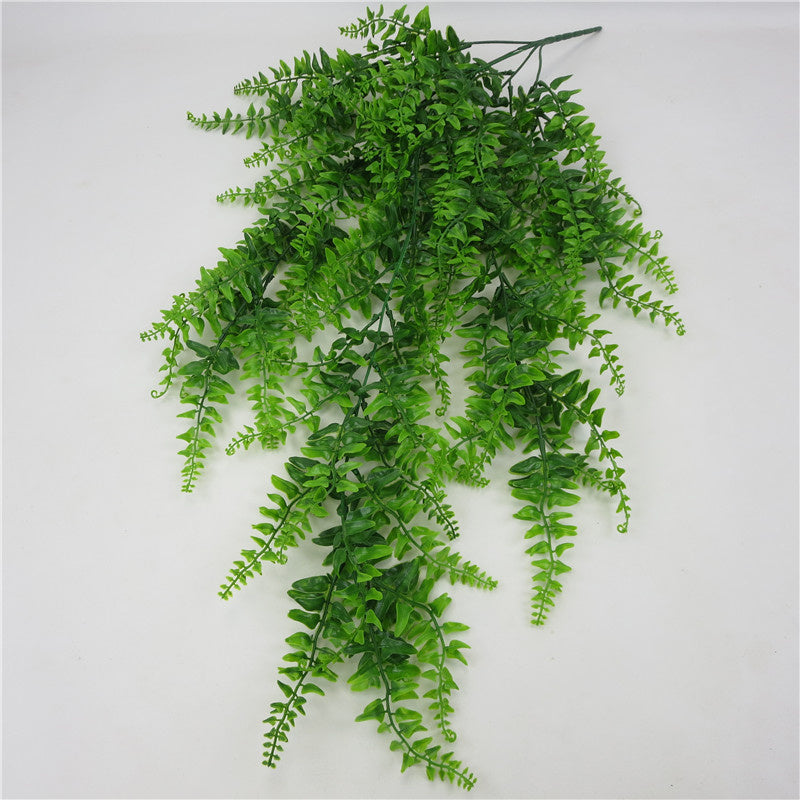 Rasmun Persian Rattan Wall Hanging – 5-Fork Artificial Green Plant for Home & Office Décor, 85cm Long