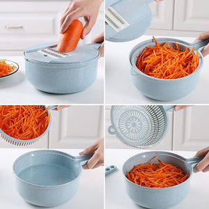 Rasmun 8-in-1 Mandoline Slicer Multi-Function Vegetable Cutter