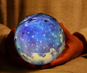 Rasmun Galaxy Projector Lamp – 2-in-1 Star Night Light with 3 Projection Themes, Rechargeable LED for Kids, Bedroom & Party Decor