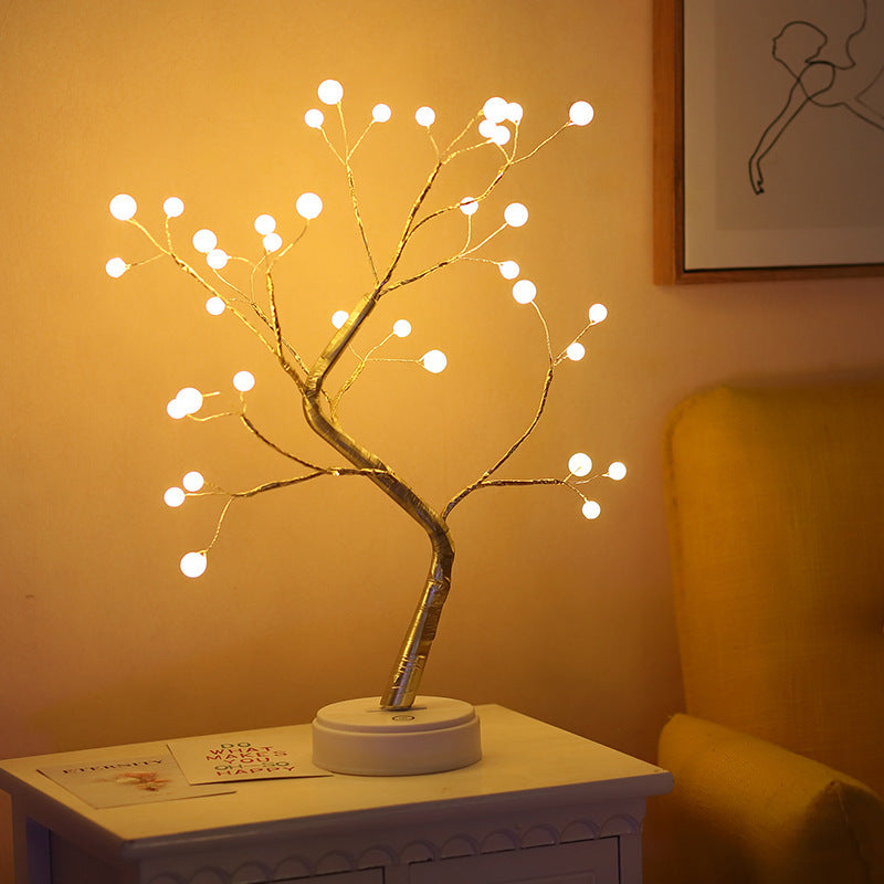 Rasmun Tree Light with Touch Switch – Adjustable Pearl Star Night Light