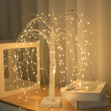 Rasmun Scene Arrangement Copper Wire Lights – 192 LED Decorative Illusion Tree Night Light with USB/Battery Power for Home, Events & Displays