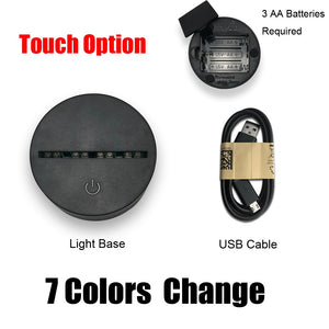 Rasmun 3D Religious Night Light – LED Touch & Remote Control | 7/16 Colors, USB Powered, Acrylic Lamp for Kids & Home Décor