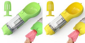 Rasmun Portable Pet Water Bottle with Food Box & Garbage Bag