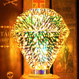 Rasmun 3D Fireworks LED Light Bulb – E27 Decorative Glass Christmas Light for Home, Tree & Holiday Décor – Multiple Festive Shapes