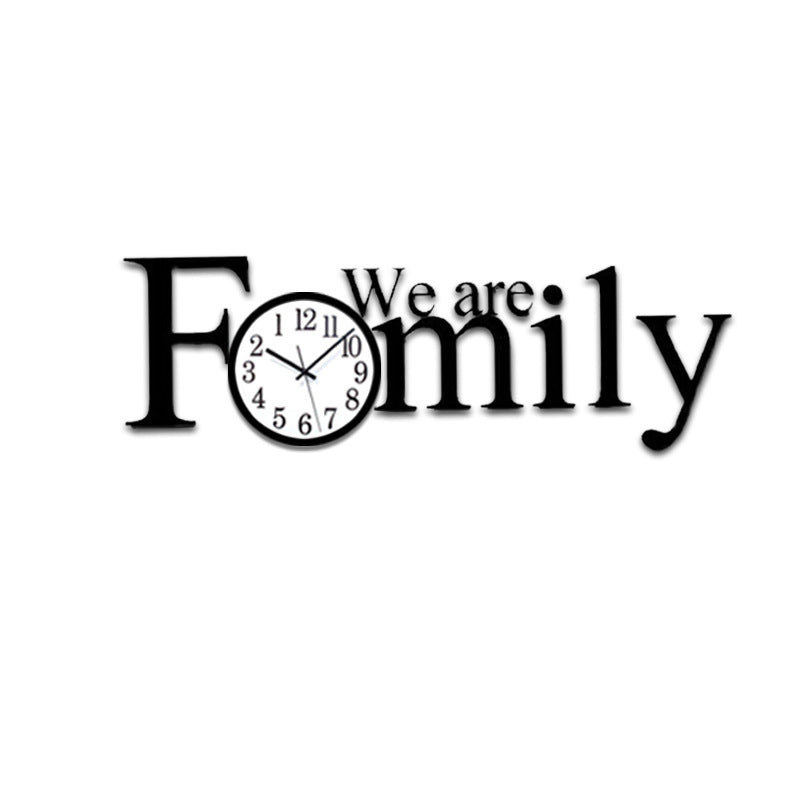 Rasmun Fashion Luxury Wall Clock – European Style Acrylic Wall Décor with English Stickers, Battery Powered for Living Room, Bedroom & Office