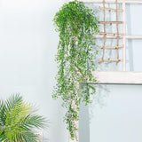 Rasmun Hanging Rattan Basket with Fake Flowers – Realistic Plastic Greenery Wall Decor for Home & Garden
