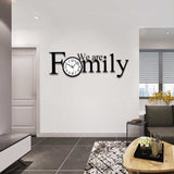 Rasmun Fashion Luxury Wall Clock – European Style Acrylic Wall Décor with English Stickers, Battery Powered for Living Room, Bedroom & Office