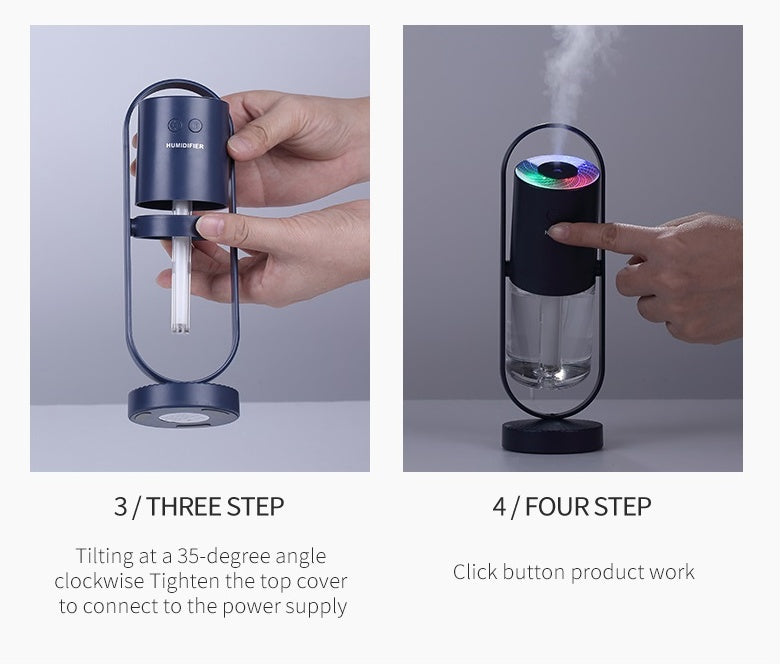 Rasmun Magic Shadow USB Air Humidifier with Projection Night Light – Ultrasonic Car & Home Mini Air Purifier