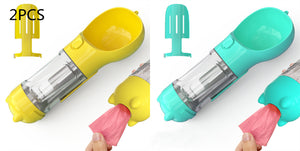 Rasmun Portable Pet Water Bottle with Food Box & Garbage Bag