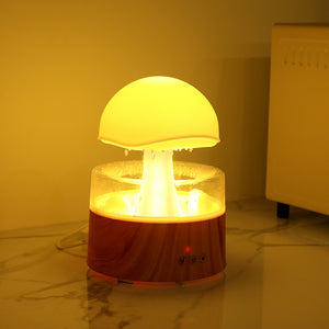 Rasmun New Rain Cloud Humidifier – 500ml Ultrasonic Aroma Diffuser, 7-Color LED, Essential Oils, Relaxing Raindrop Sound
