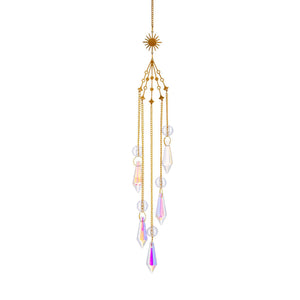Rasmun Galaxy Crystal Sun Catcher – Sparkling Lighting Wind Chime Pendant for Home