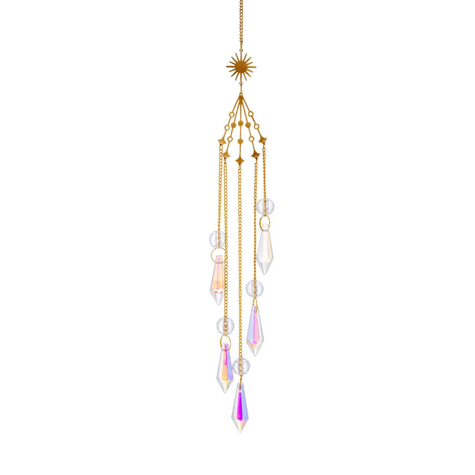 Rasmun Galaxy Crystal Sun Catcher – Sparkling Lighting Wind Chime Pendant for Home