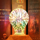 Rasmun 3D Fireworks LED Light Bulb – E27 Decorative Glass Christmas Light for Home, Tree & Holiday Décor – Multiple Festive Shapes