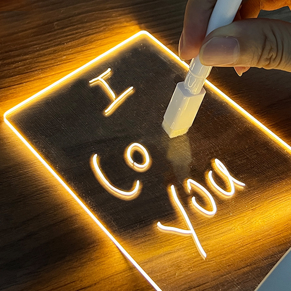 Rasmun Creative LED Note Board Night Light – USB Message Board with Pen, Holiday Gift & Home Decor Lamp