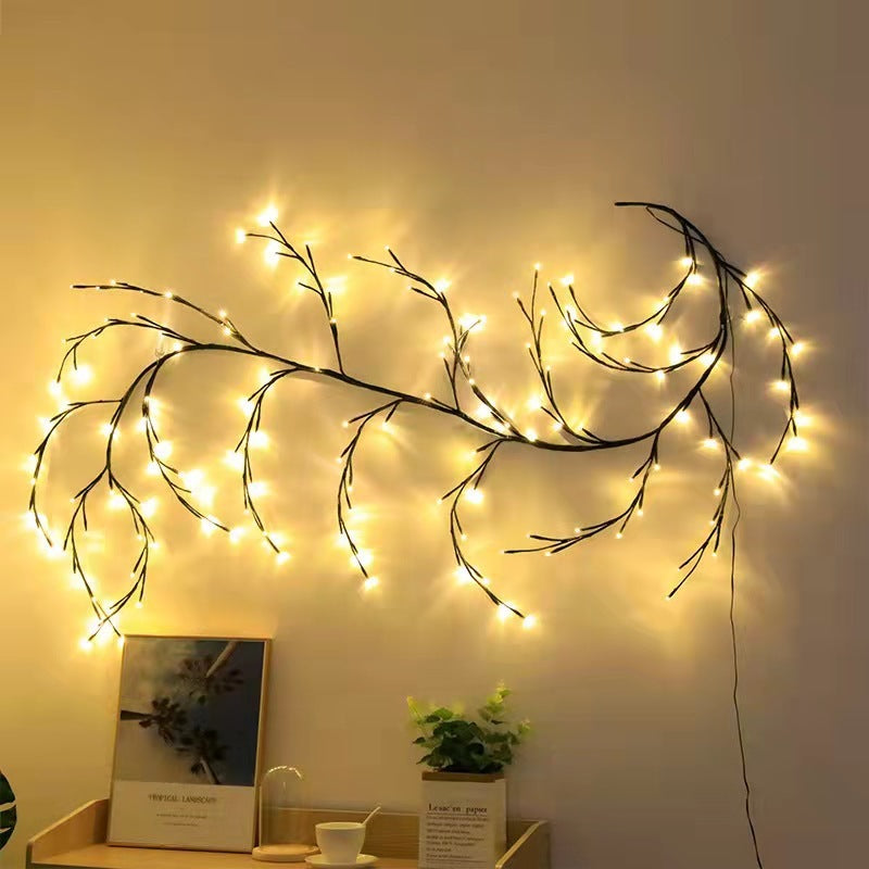 Rasmun LED Vine Garland Lights – 8FT Flexible DIY Willow Branch Light for Wall, Room, Wedding, Party & Holiday Decor