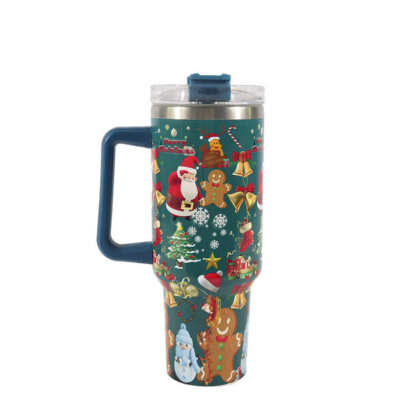 Rasmun 1200ml Insulated Stainless Steel Tumbler with Handle and Straw