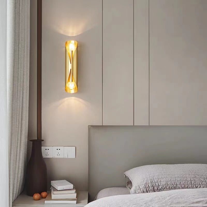 Rasmun Light Luxury Wall Lamp – Modern Copper Warm Light Fixture for Living Room, Bedroom, or Hallway | Minimalist Elegant Design