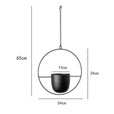 Rasmun Iron Hanging Orchid Pots – Modern Electroplated Hydroponic Planters for Home & Office Decor, Black