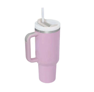 Rasmun 40 Oz Insulated Tumbler with Handle & Straw – Spill Proof