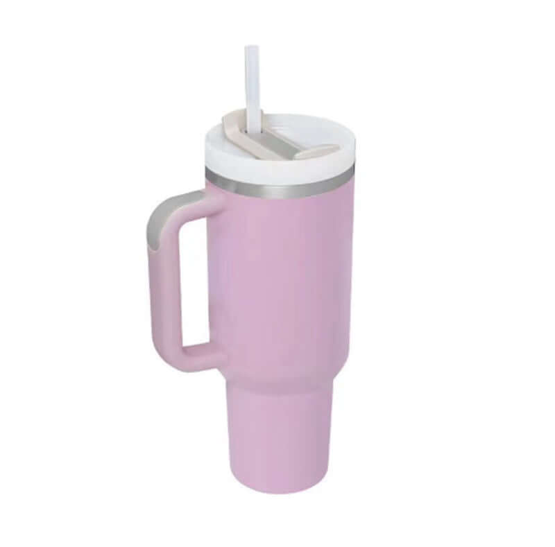 Rasmun 40 Oz Insulated Tumbler with Handle & Straw – Spill Proof