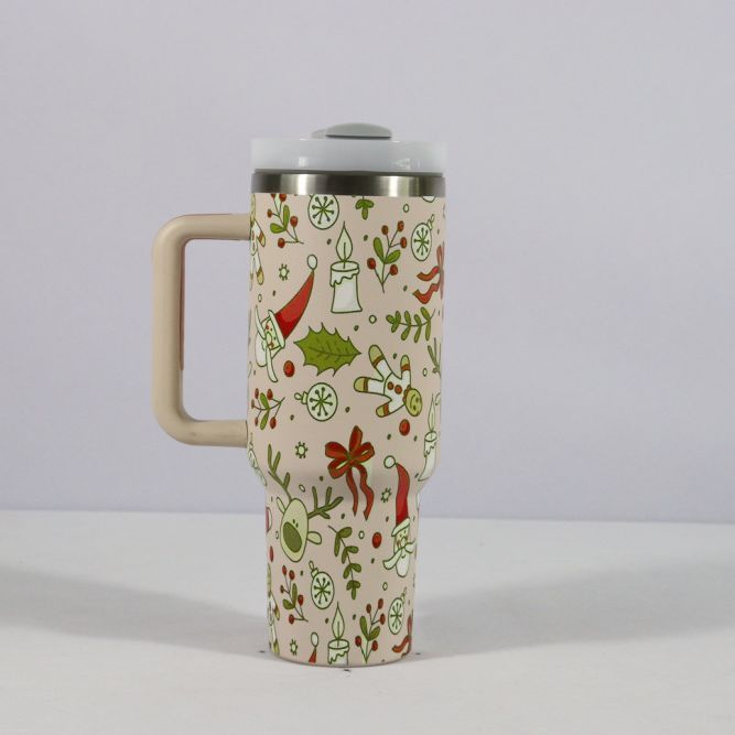 Rasmun 1200ml Insulated Stainless Steel Tumbler with Handle and Straw