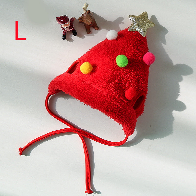Rasmun Pet Christmas Hat & Saliva Towel Bib – Cute Festive Pet Outfit