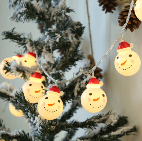 Rasmun Snowman String Lights – Christmas Decoration LED Fairy Lights with Battery, USB, or Remote Control